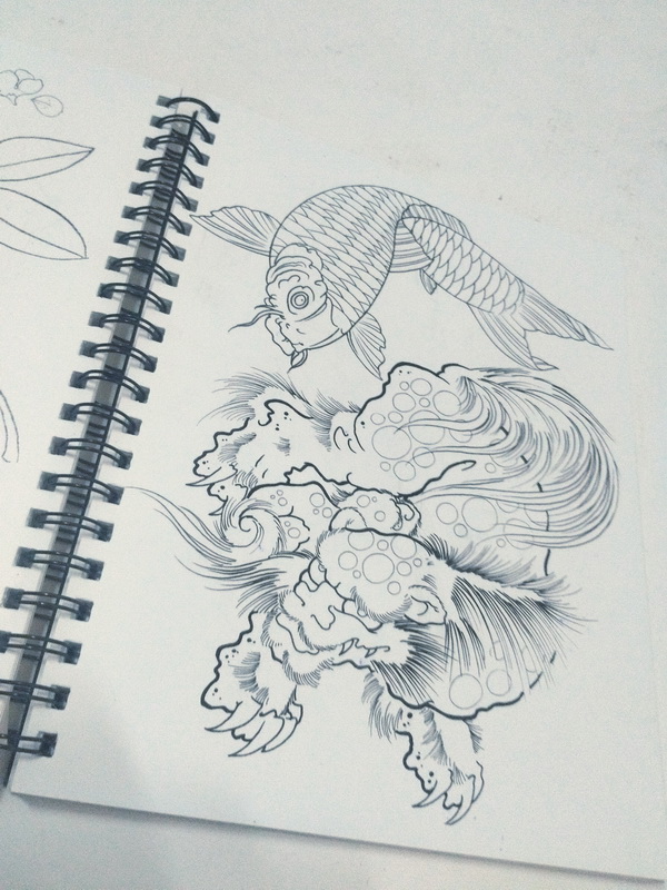 libro cuaderno plantilla tatuaje 1u